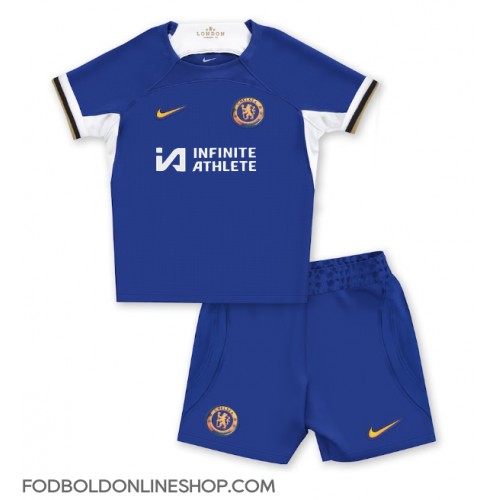 Chelsea Hjemme Trøje Børn 2023-24 Kortærmet (+ Korte bukser)